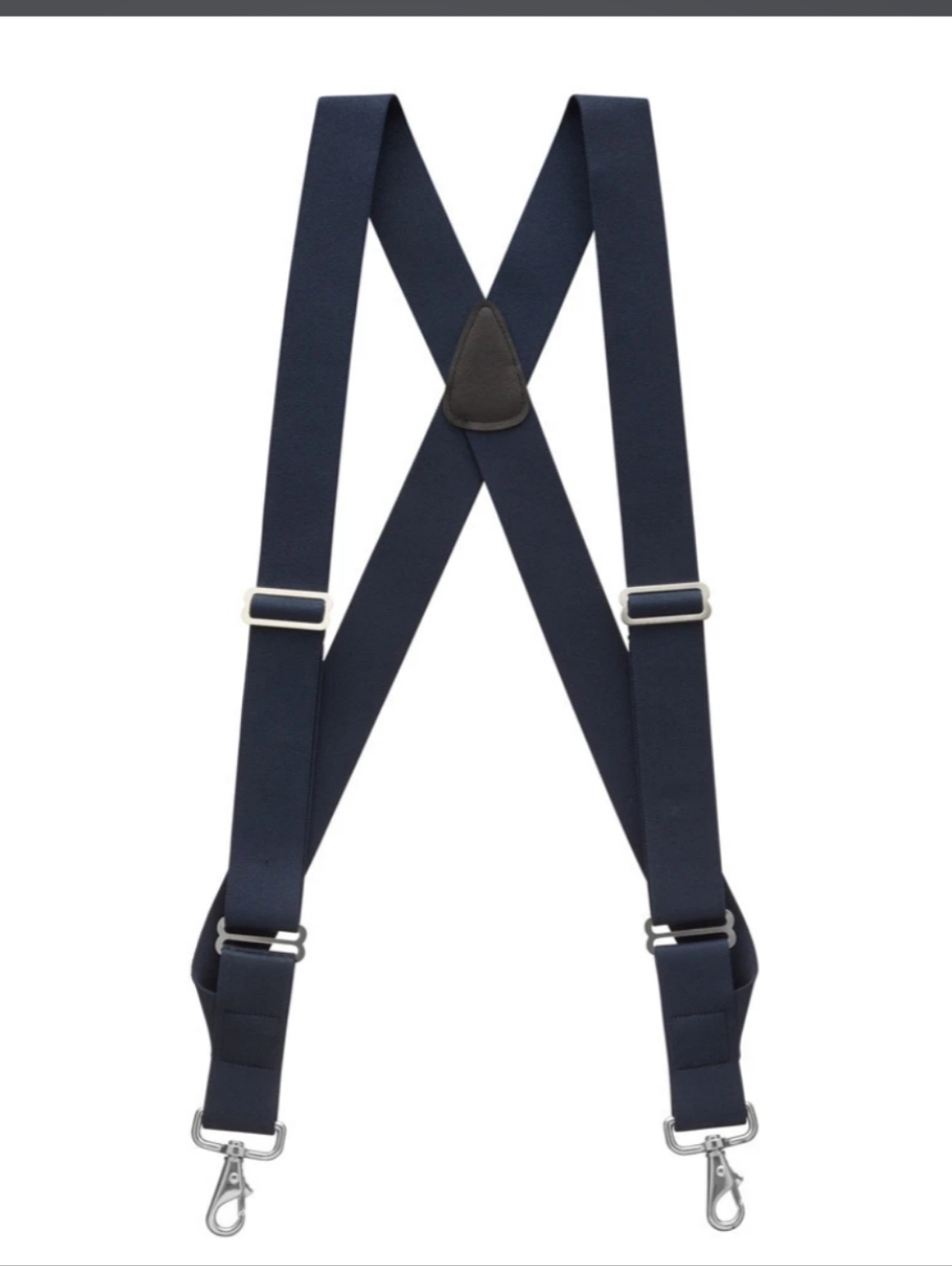 Adjustable Navy Cross-blue Suspenders for Men